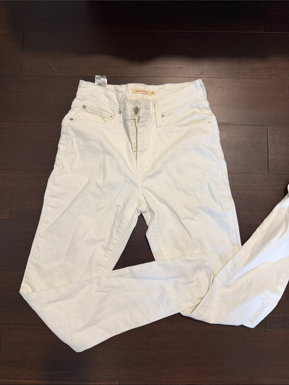 Women’s White High-Rise Jeans - Classic Slim Fit